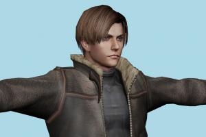 RE4 Leon Resident-Evil, Leon, RE4, resident, evil, man, male, people, xna, characters, rigged